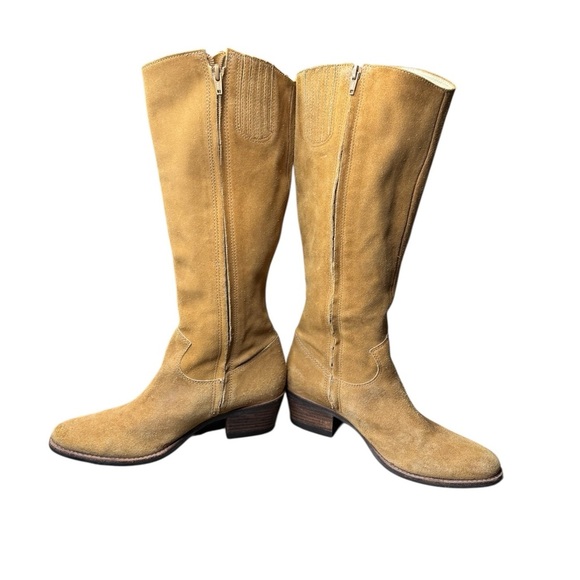👢 Matisse Gunslinger Tan Suede Knee High Western Cowboy Boots 7.5 👢 - Picture 4 of 8